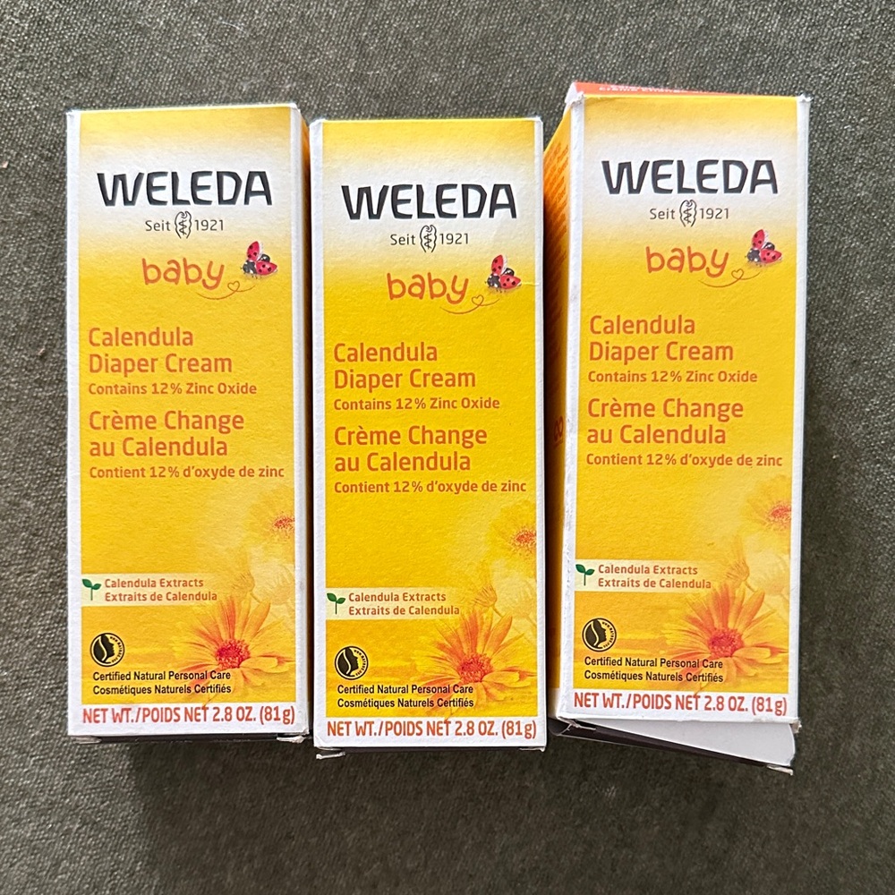 3 brand new unopened weleda diaper creams.